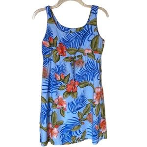Puanani Tropical Hawaiian Floral Sleeveless Dress XS
